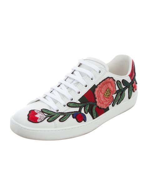 flower sneakers gucci|gucci ace floral print sneakers.